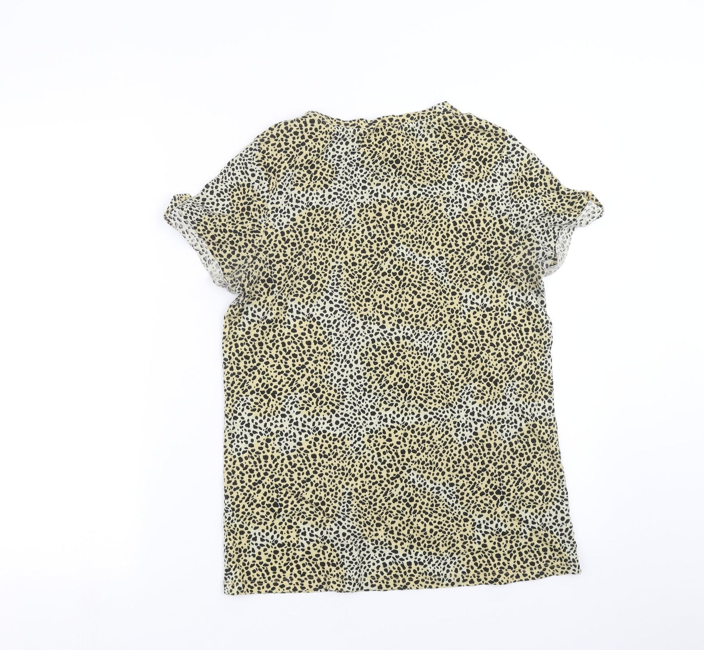 Womens UK Size 8 River Island Beige Basic T-Shirt