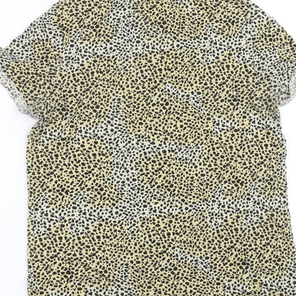 Womens UK Size 8 River Island Beige Basic T-Shirt