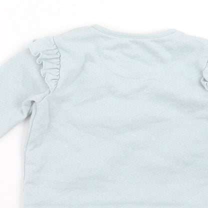 F&F Baby Green   Pullover Jumper Size 3-6 Months  - faces