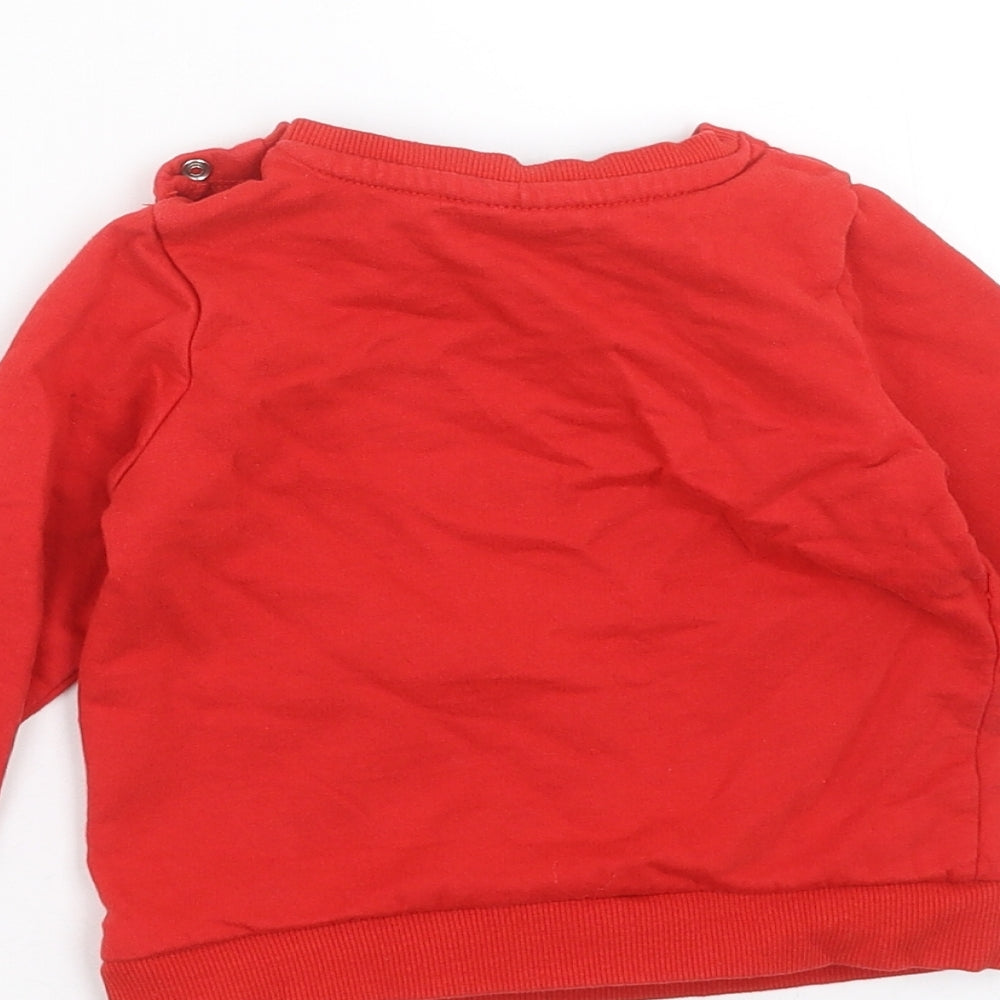 SO CUTE Baby Red   Pullover Jumper Size 9-12 Months  - christmas
