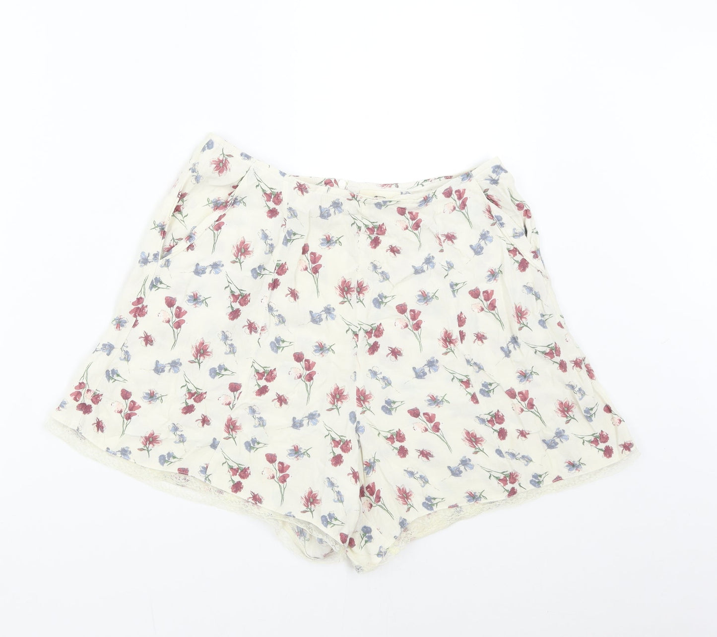 Pins & Needles Womens Beige Floral  Hot Pants Shorts Size S