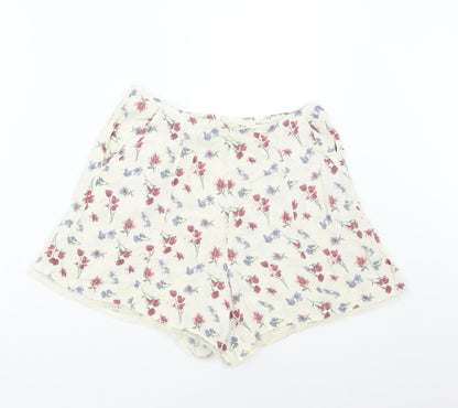 Pins & Needles Womens Beige Floral  Hot Pants Shorts Size S