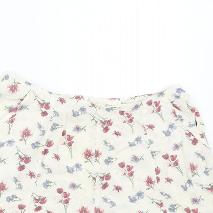 Pins & Needles Womens Beige Floral  Hot Pants Shorts Size S