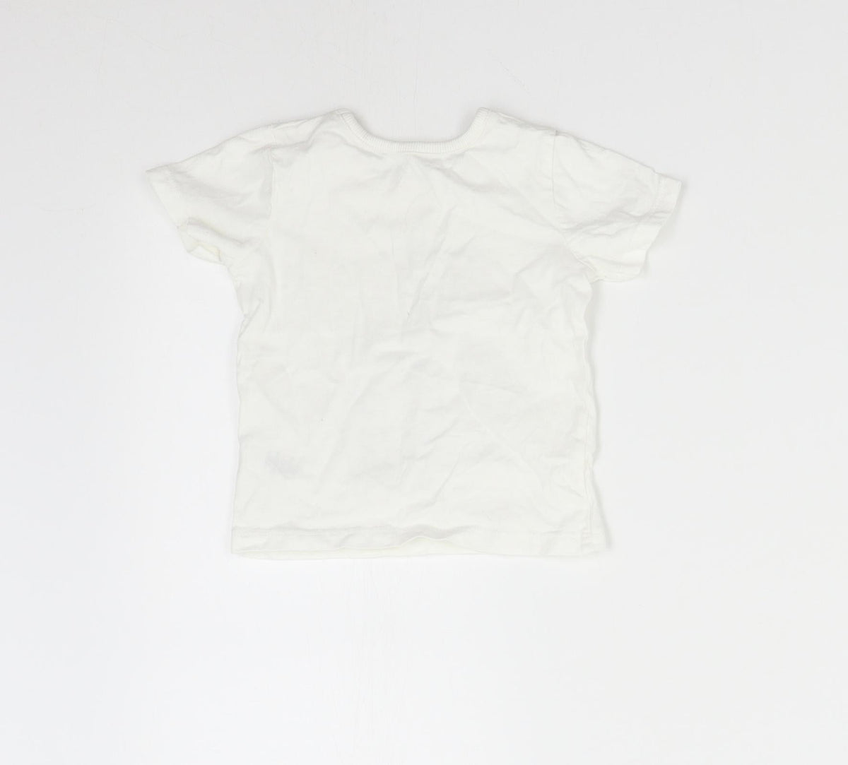 George Baby White   Basic T-Shirt Size 6-9 Months  - Giraffe
