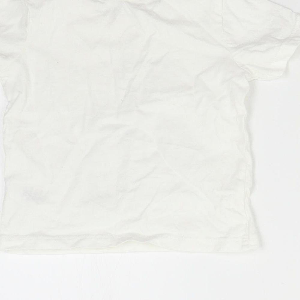 George Baby White   Basic T-Shirt Size 6-9 Months  - Giraffe
