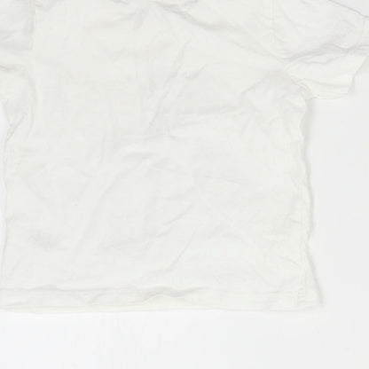 George Baby White   Basic T-Shirt Size 6-9 Months  - Giraffe
