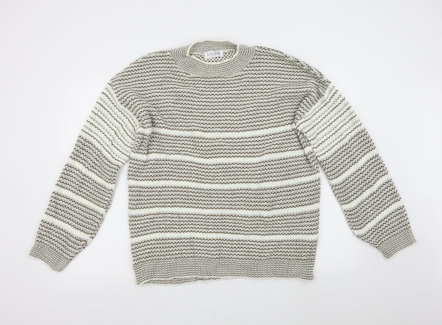 Womens UK Size L In the Style Brown Pullover Jumper