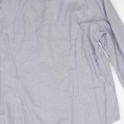 Mens UK Size L Burton Blue  Button-Up Long Sleeve Casual Shirt