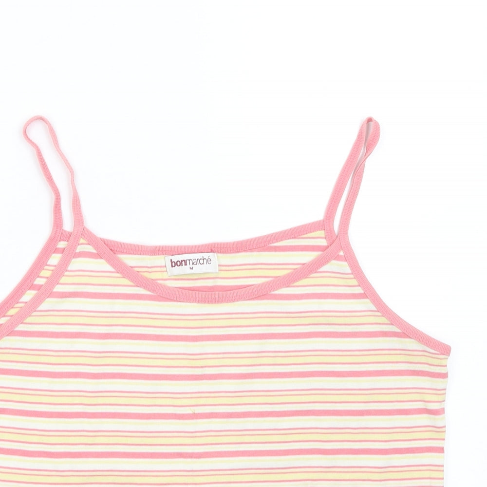 Bonmarché Womens Multicoloured Striped  Basic Tank Size M