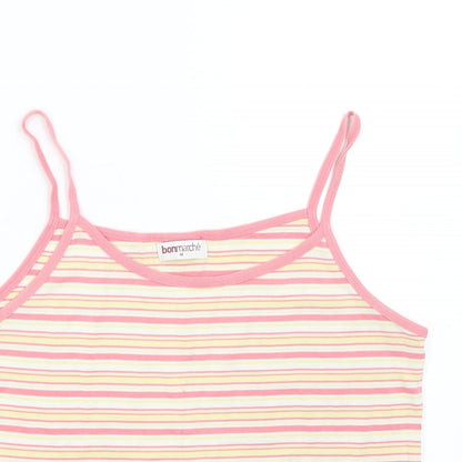 Bonmarché Womens Multicoloured Striped  Basic Tank Size M