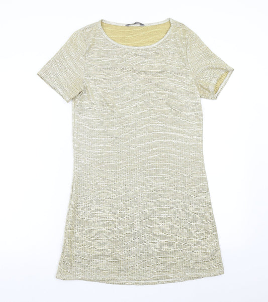 BHS Womens Gold   Slip Dress  Size 10