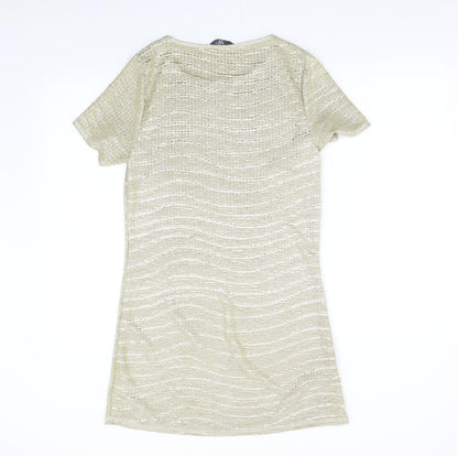 BHS Womens Gold   Slip Dress  Size 10