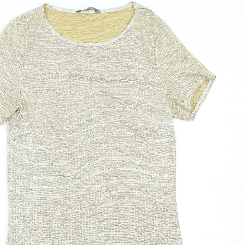 BHS Womens Gold   Slip Dress  Size 10