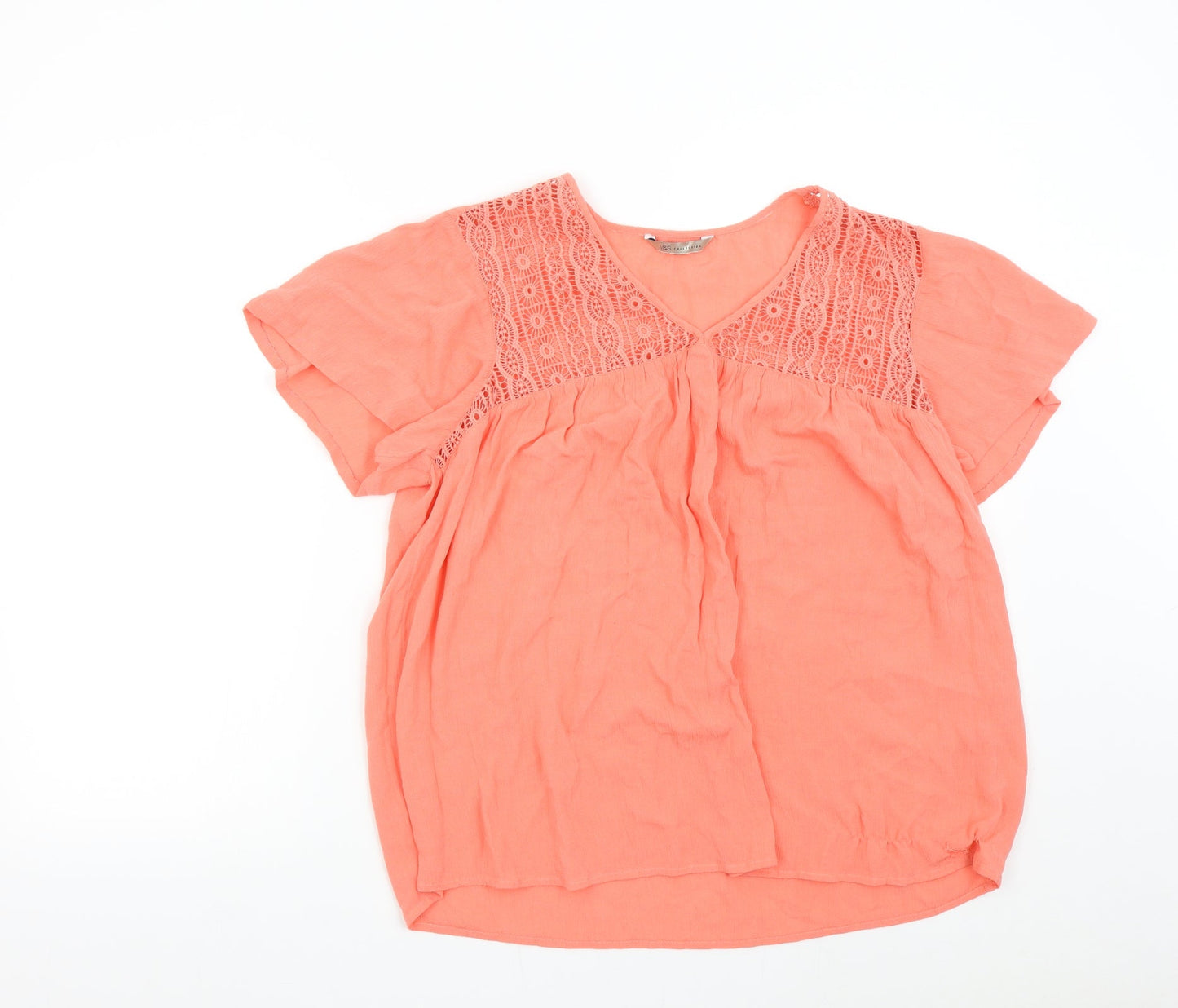 M&S Womens Orange   Basic Blouse Size L