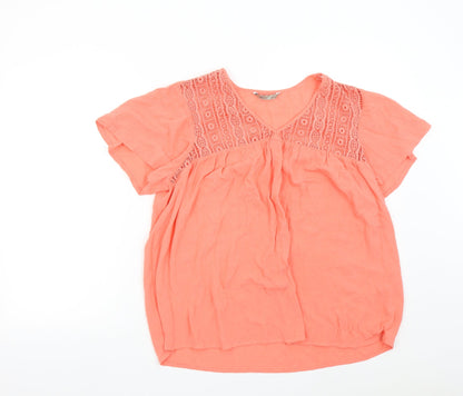 M&S Womens Orange   Basic Blouse Size L