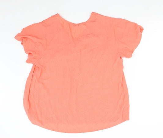 M&S Womens Orange   Basic Blouse Size L