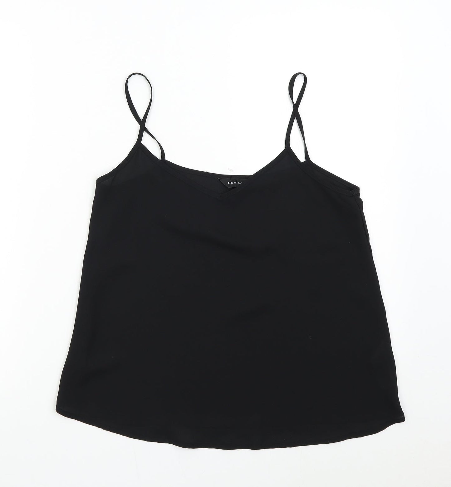 Womens UK Size 10 New Look Black Camisole Tank