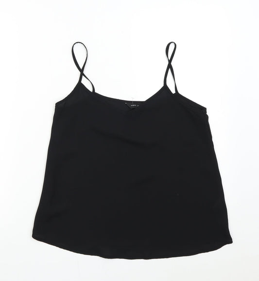 Womens UK Size 10 New Look Black Camisole Tank
