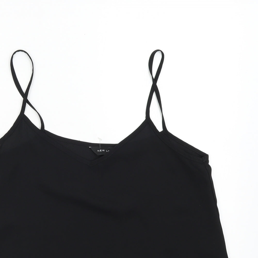 Womens UK Size 10 New Look Black Camisole Tank