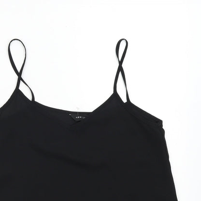 Womens UK Size 10 New Look Black Camisole Tank
