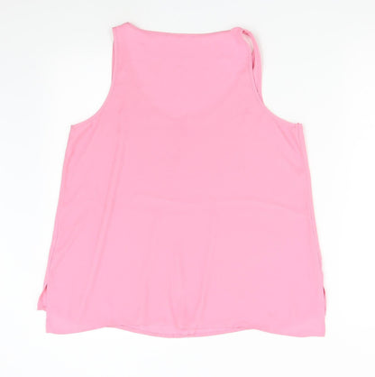 Womens UK Size M Preworn Pink Camisole Tank