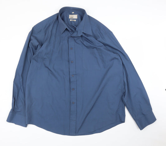 Zantos Mens Blue    Button-Up Size 18