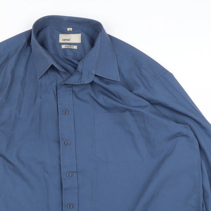 Zantos Mens Blue    Button-Up Size 18