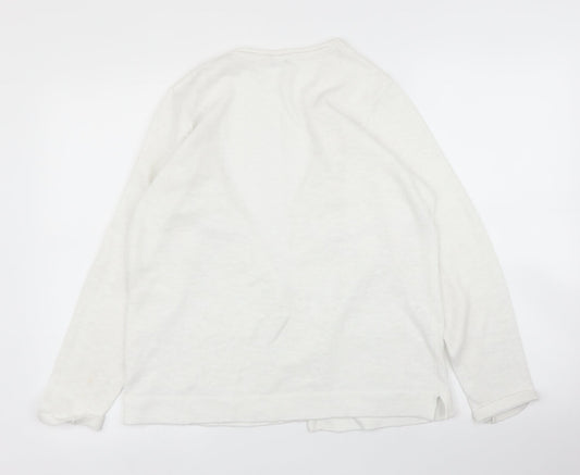 DASH Womens White   Cardigan Jumper Size L