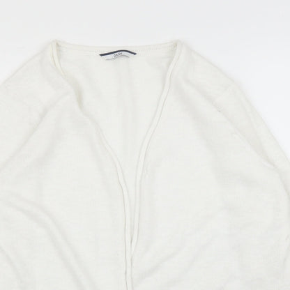 DASH Womens White   Cardigan Jumper Size L