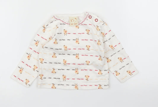 Zip Zap Baby White   Basic T-Shirt Size 0-3 Months