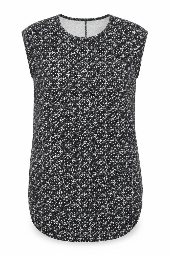 Womens UK Size 6 F&F Black Tunic Blouse