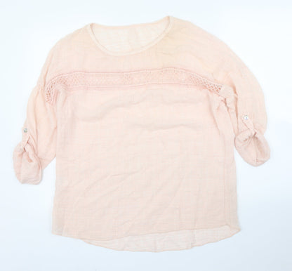 Womens UK Size One Size Preworn Pink Basic Blouse