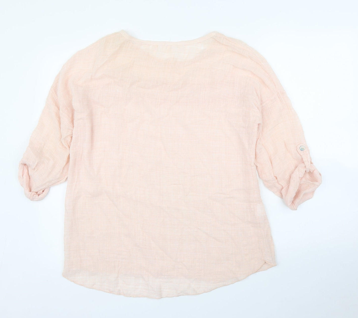 Womens UK Size One Size Preworn Pink Basic Blouse