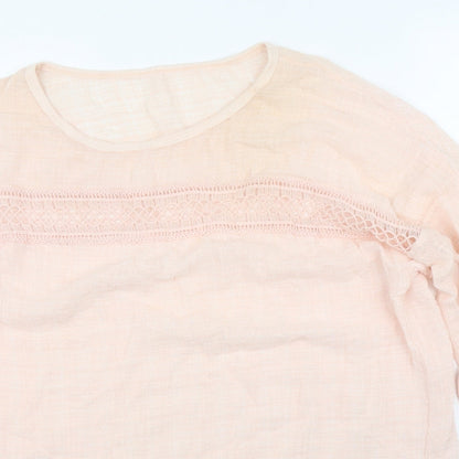 Womens UK Size One Size Preworn Pink Basic Blouse
