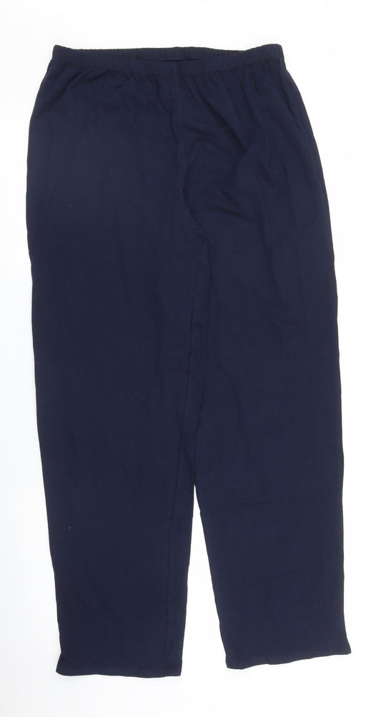 Womens UK Size M M&S Regular Fit Sweatpants Blue Trousers