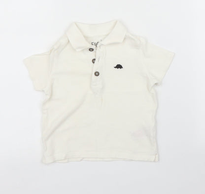 F&F Boys White   Basic Polo Size 12 Months