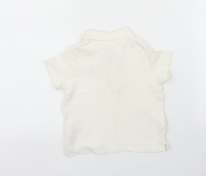 F&F Boys White   Basic Polo Size 12 Months