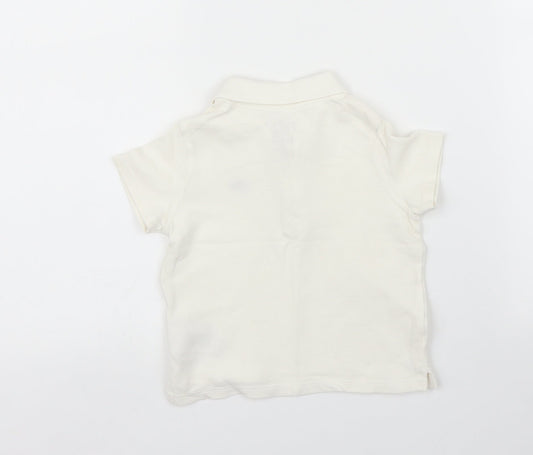 F&F Boys White   Basic Polo Size 12 Months