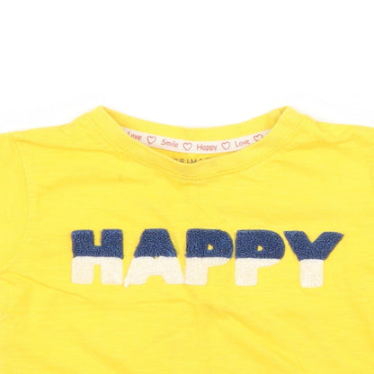 Primark Boys Yellow   Basic T-Shirt Size 12 Months