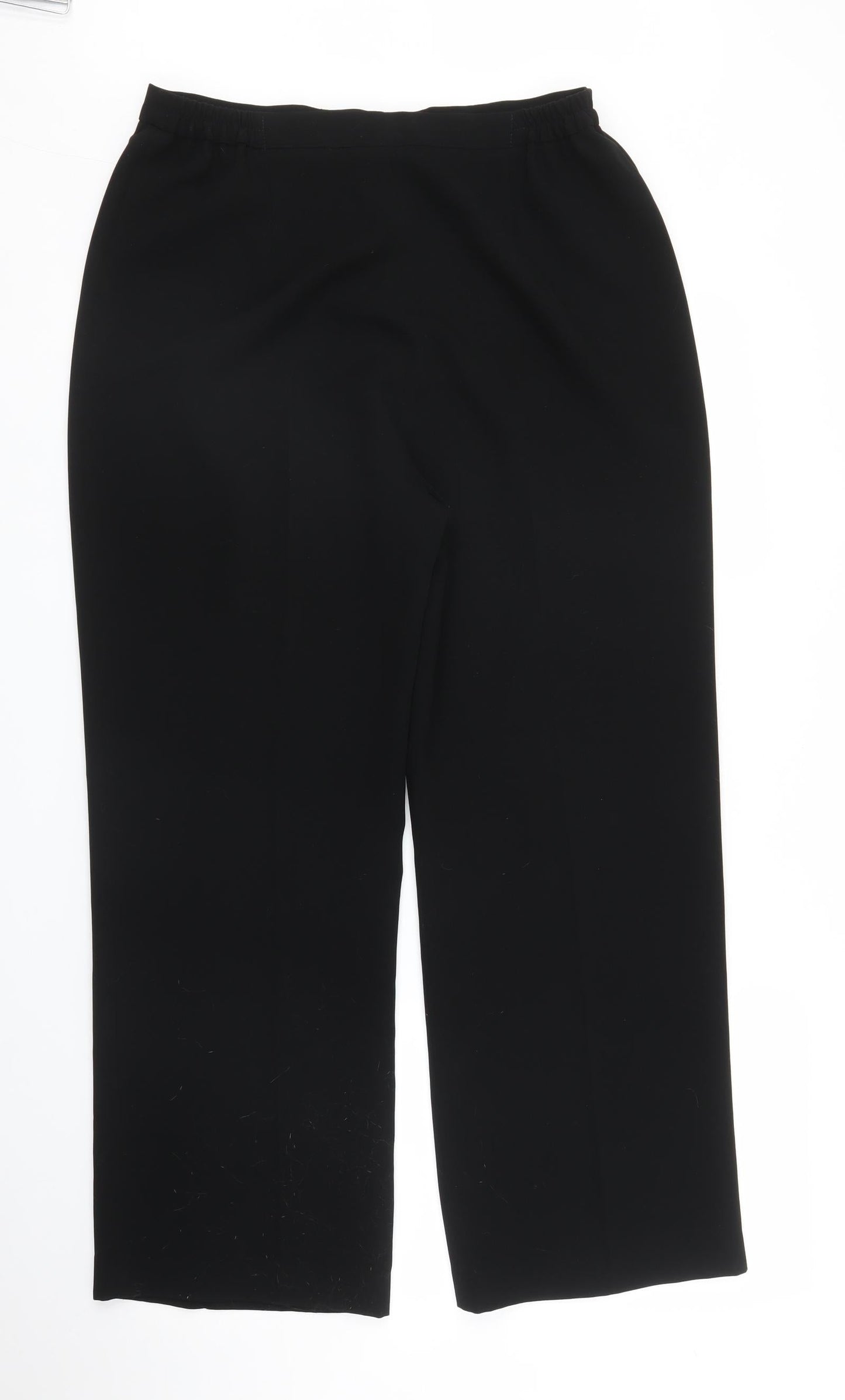 Womens UK Size 14 Gold Regular Fit  Black Trousers