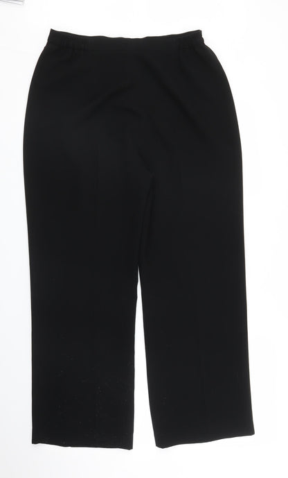 Womens UK Size 14 Gold Regular Fit  Black Trousers