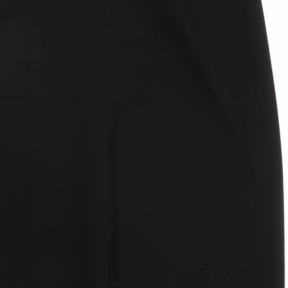 Womens UK Size 14 Gold Regular Fit  Black Trousers