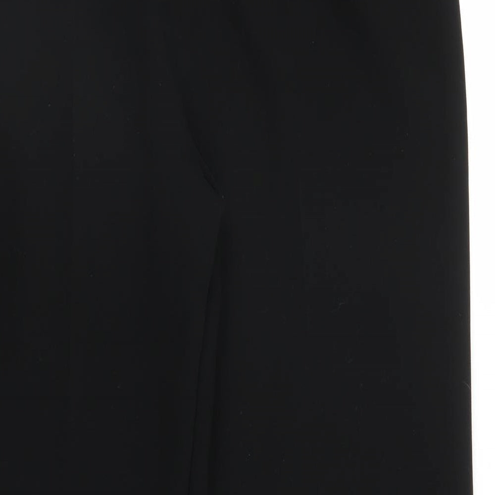 Womens UK Size 14 Gold Regular Fit  Black Trousers