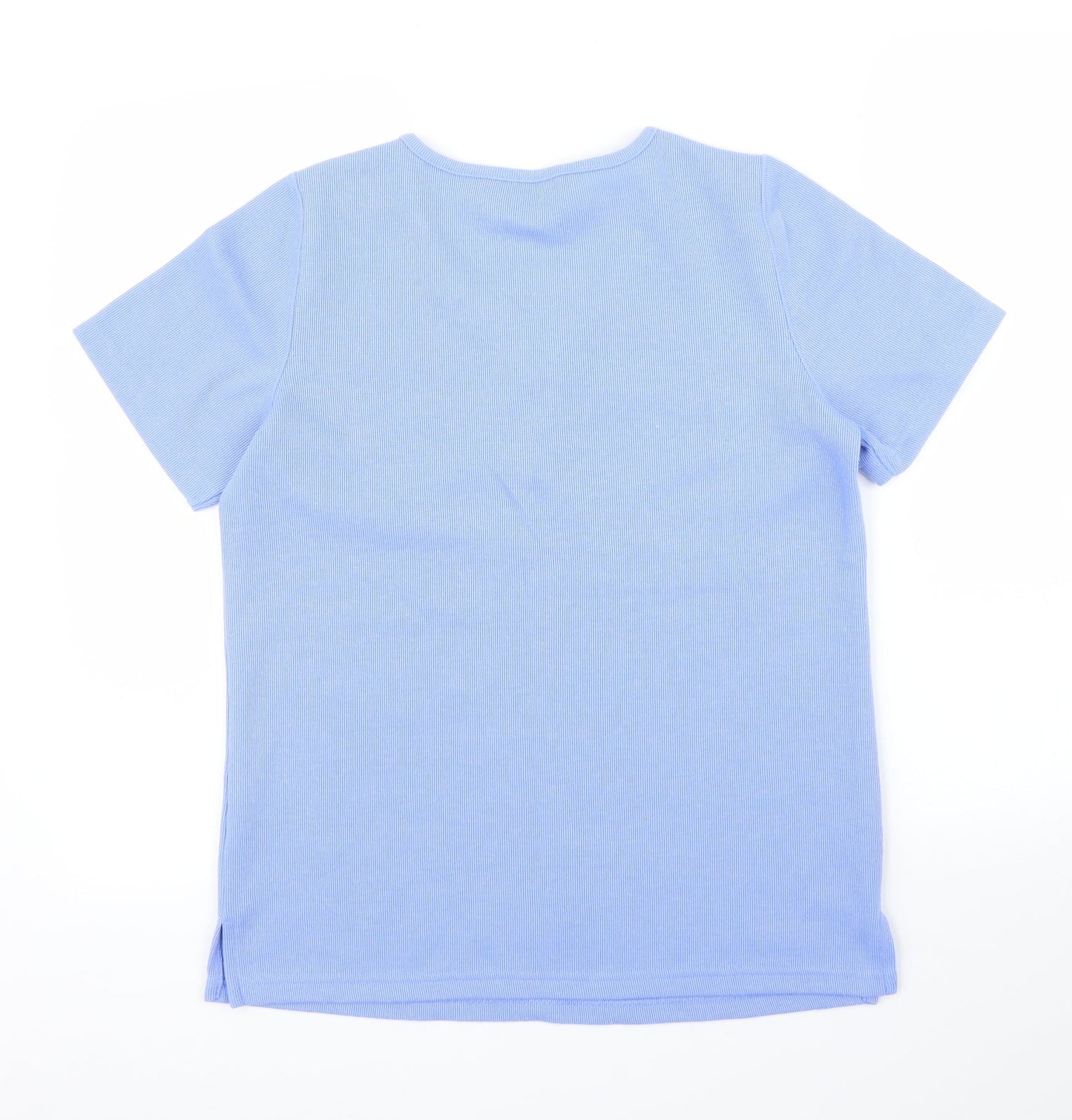 Womens UK Size XS BM Blue Basic T-Shirt