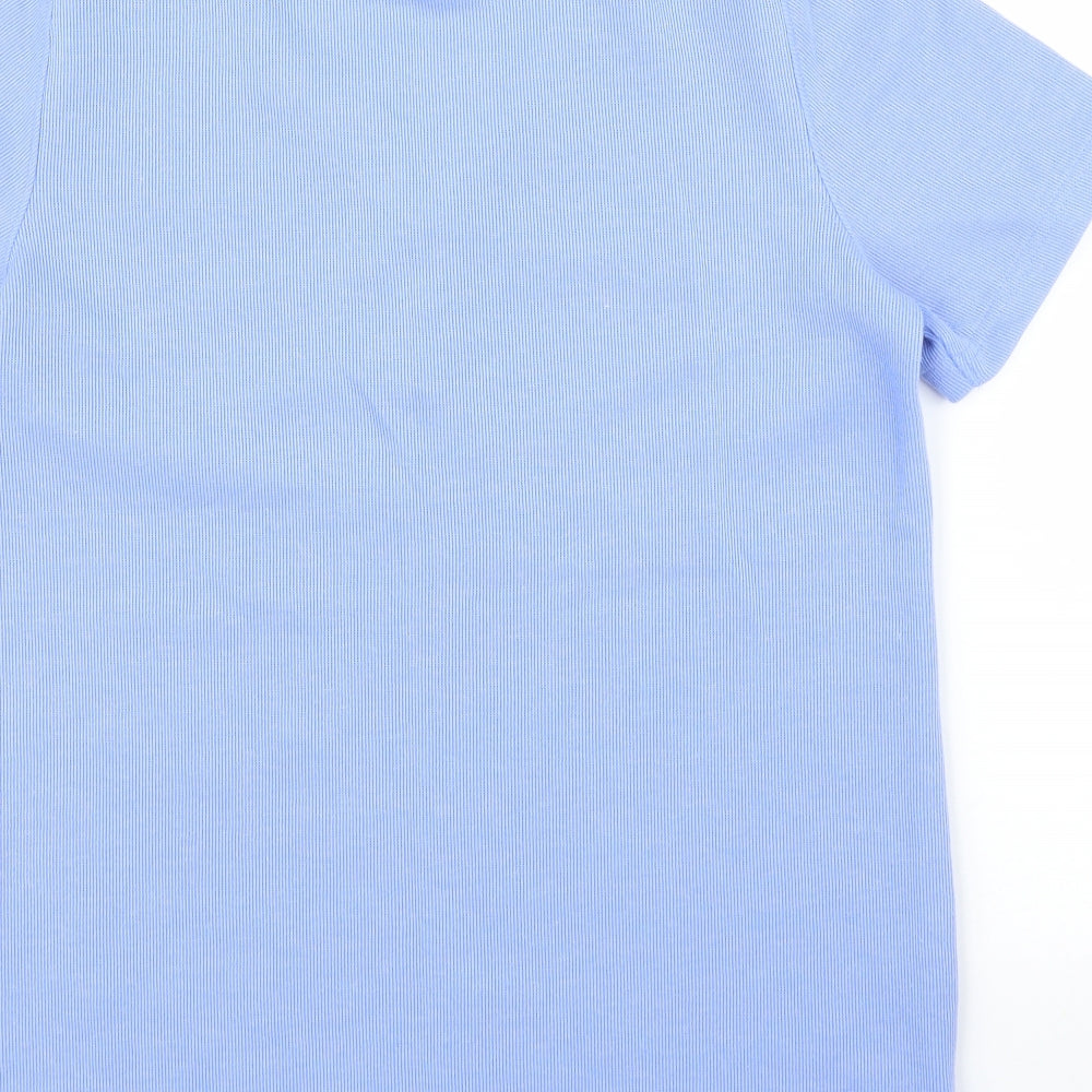 Womens UK Size XS BM Blue Basic T-Shirt