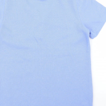 Womens UK Size XS BM Blue Basic T-Shirt