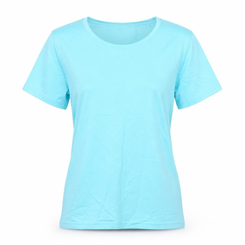 Womens UK Size 10 Damart Blue Basic T-Shirt