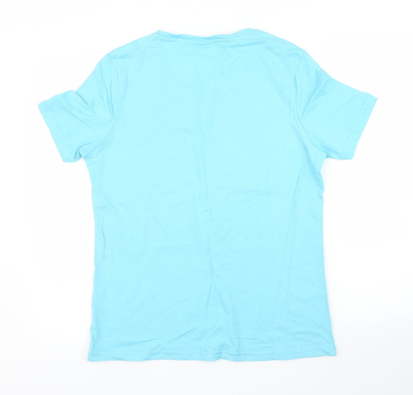 Womens UK Size 10 Damart Blue Basic T-Shirt