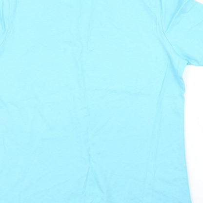 Womens UK Size 10 Damart Blue Basic T-Shirt