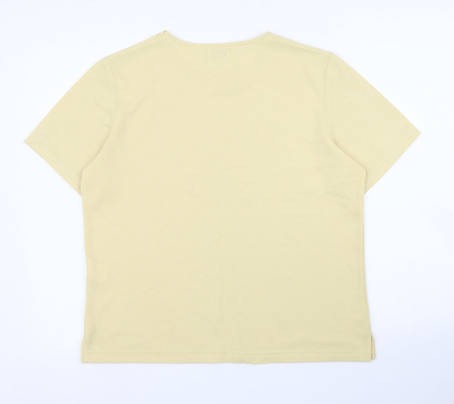 Womens UK Size S Bonmarché Yellow Basic T-Shirt